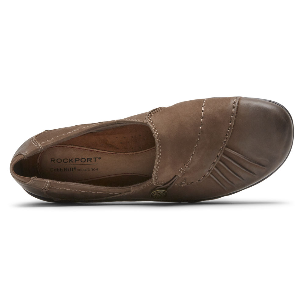 Slip-Ons Rockport Mujer Mexico - Cobb Hill Paulette Marrom - JKTEI0756